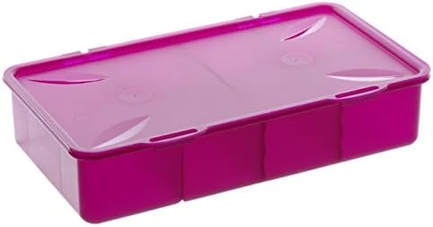 Rotho, Snappy, Storage Box With Dividers, Plastic (PP) BPA-free, Transparent, 3l (33 X 19 X 7,6 Cm) 6 Rotho, Snappy, Storage Box With Dividers, Plastic (PP) BPA-free, Transparent, 3l (33 X 19 X 7,6 Cm) - Image 6