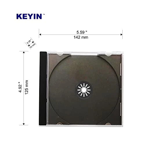 KEYIN Standard Black CD Jewel Case - Premium, 50 Pack 4 KEYIN Standard Black CD Jewel Case - Premium, 50 Pack - Image 4