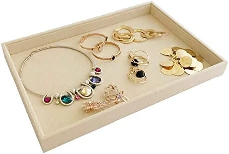 Large Beige Premium Quality Velvet Glasses Box Tray Stackable Practical Trade Show Home Use Jewelry Display Organizer 11 Large Beige Premium Quality Velvet Glasses Box Tray Stackable Practical Trade Show Home Use Jewelry Display Organizer - Image 11