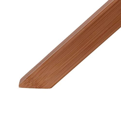 Household Essentials Fully Assembled Folding Luggage Rack With Lower Storage Shelf | Bamboo Frame With Black Straps, Brown 3 Household Essentials Fully Assembled Folding Luggage Rack With Lower Storage Shelf | Bamboo Frame With Black Straps, Brown - Image 3