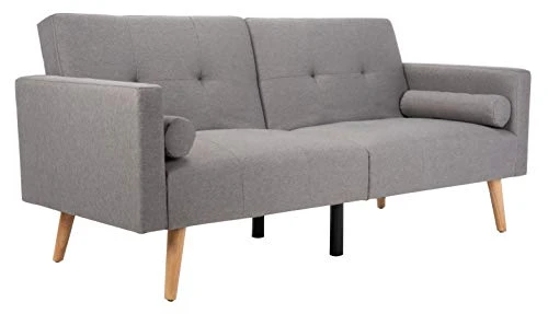 Safavieh Home Murray Modern Dark Grey And Natural Foldable Futon Sofa Bed 4 Safavieh Home Murray Modern Dark Grey And Natural Foldable Futon Sofa Bed - Image 4