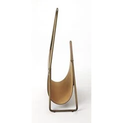 Leather Magazine Basket Brown Iron -Songmics Furniture Shop 31aQYFiZgML