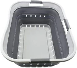 SAMMART 42L (11 Gallon) Collapsible Plastic Laundry Basket - Foldable Pop Up Storage Container/Organizer - Portable Washing Tub - Space Saving Hamper/Basket (Grey/Pale Pink) -Songmics Furniture Shop 31aQgHodrnL. AC