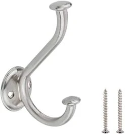 Amazon Basics Coat Wall Hook - Satin Nickel, 5-Pack -Songmics Furniture Shop 31aWkNb1OBL. AC
