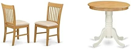 East West Furniture NFC-BLK-W Dining Room Chairs, Wood Seat 9 East West Furniture NFC-BLK-W Dining Room Chairs, Wood Seat - Image 9