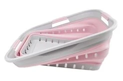 SAMMART 42L (11 Gallon) Collapsible Plastic Laundry Basket - Foldable Pop Up Storage Container/Organizer - Portable Washing Tub - Space Saving Hamper/Basket (Grey/Pale Pink) -Songmics Furniture Shop 31ahuSrz9YL