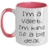 GENERIC Funny Valet Gifts, I'm A Valet. I'm Kind Of A Big Deal, Funny Birthday Two Tone 11oz Mug For Coworkers From Coworkers, Cheap Valet Gifts, Personalized Valet Gifts, Unique Valet Gifts, Engraved Valet
