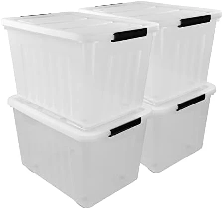 Easymanie 50 Quart Plastic Wheeled Storage Bin, 4 Packs, Plastic Latching Storage Box 11 Easymanie 50 Quart Plastic Wheeled Storage Bin, 4 Packs, Plastic Latching Storage Box - Image 11