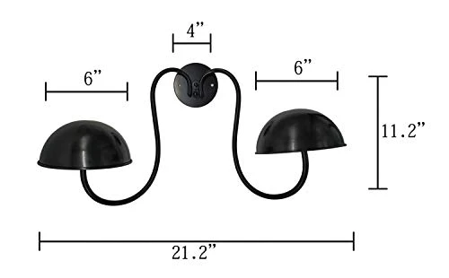 Owlgift Modern Metal Wall Mounted Entryway Retail Hat Rack/Wig Display Stand W/ 2 Circular Hat Hooks, Black 4 Owlgift Modern Metal Wall Mounted Entryway Retail Hat Rack/Wig Display Stand W/ 2 Circular Hat Hooks, Black - Image 4