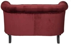 Great Deal Furniture Melaina Tufted Chesterfield Velvet Loveseat With Scrolled Arms, Garnet And Dark Brown -Songmics Furniture Shop 31bS4X57GPL