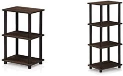 FURINNO 3 Shelves, Turn-N-Tube Ladder Space Shelf, Walnut/Brown -Songmics Furniture Shop 31bfZK3PWEL. AC