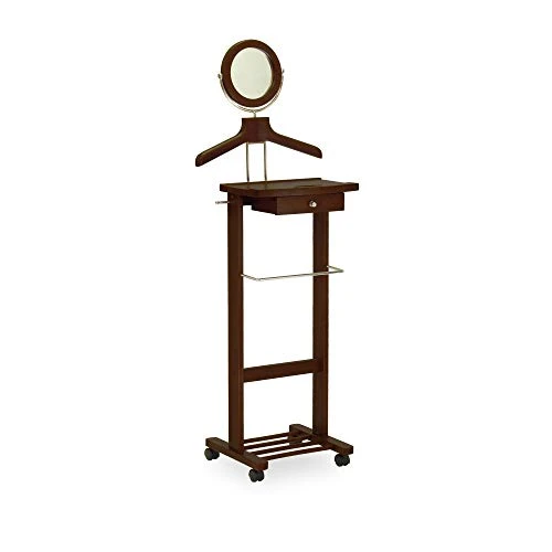 Contemporary Home Living 57.25” Antique Walnut Brown Wooden Vanity Dresser Valet Stand 1 Contemporary Home Living 57.25” Antique Walnut Brown Wooden Vanity Dresser Valet Stand