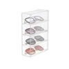 Aiscahent 4 Drawer Stackable Glasses Case Storage Organizer For Dresser, Bathroom, Bedroom, Desk, Office, 2.5" X 6.9" X 9.7", Clear