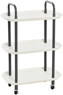 Main + Mesa Modern Plastic And Metal 2-Tier Trolley, Black And Dark Green 20 Main + Mesa Modern Plastic And Metal 2-Tier Trolley, Black And Dark Green -Songmics Furniture Shop 31cR6Vr2LfL. AC