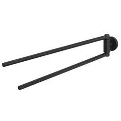 Tiger Urban Towel Rail With 2 Arms, BxHxT: 5 X 7,5 X 45 Cm, Black