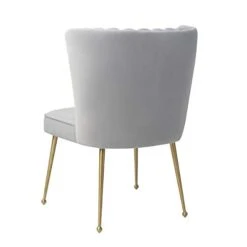 MEXIYA Sansa Dining Chair Modern Light Grey Accent Chair Easy Clean Velvet Upholstered Side Chair With Brushed Gold Legs 10 MEXIYA Sansa Dining Chair Modern Light Grey Accent Chair Easy Clean Velvet Upholstered Side Chair With Brushed Gold Legs -Songmics Furniture Shop 31cWPQzg9IL
