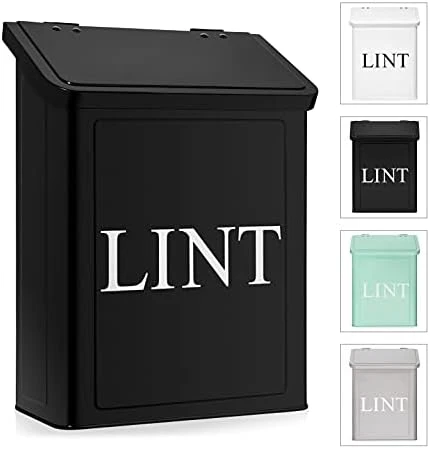 Calindiana Magnetic Lint Bin With Lid For Laundry Room Decor And Organization And Storage, White 3 Calindiana Magnetic Lint Bin With Lid For Laundry Room Decor And Organization And Storage, White - Image 3