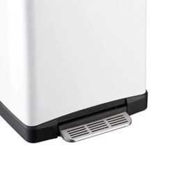 WESCO 381401-62 Pedal Trash Can, Black, Size: 13.6 X 15.9 X 25.6 Inches (34.5 X 40.5 X 65 Cm), Kitchen Pedal Bin, Single, One Size