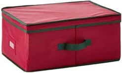 HOMZ Holiday 5831107.06 Large Heirloom 56 Ornament Storage Box, Red/Green -Songmics Furniture Shop 31cbf vtlOL. AC