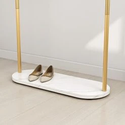 Metal Coat Rack Freestanding With Natural Marble Base, Entryway Coats Hanger Stand With 3 Hooks, Home Hotel Hall Tree-Gold 14 Metal Coat Rack Freestanding With Natural Marble Base, Entryway Coats Hanger Stand With 3 Hooks, Home Hotel Hall Tree-Gold -Songmics Furniture Shop 31cg7vT0FtL