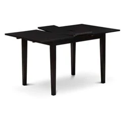 East West Furniture Mid Century NFT-BLK-T Modern Table Rectangular Tabletop And 53.5 X 31.5 X 29-Black Finish -Songmics Furniture Shop 31clKbEZ45L