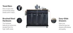 Homestyles Kitchen Cart With Storage Dolly Madison, 48.25 Inches Wide, Black -Songmics Furniture Shop 31cus3BLsEL