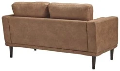 Signature Design By Ashley Arroyo Mid Century Modern Faux Leather Loveseat, Caramel Brown -Songmics Furniture Shop 31dPZTKXcTL