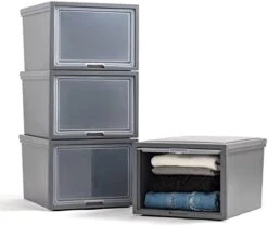 IRIS USA 17 Qt. Plastic Holiday Stackable Drawers, Medium, 4 Pack, Christmas Storage Bins For Ornaments, Decorations, Garlands, Wreath Decorative Cloths, Pinecones, Puppets, Red -Songmics Furniture Shop 31dV961m3ML. AC