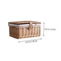 STOBAZA Magazine Basket Cosmetic Storage Box Magazine Storage Box Decoration Storage Containers Closet Organizer Magazine Organizer Woven Desktop Basket Woven Storage Bin Wicker -Songmics Furniture Shop 31dflYXrYZL