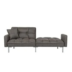 Casa Andrea Milano Llc Modern Plush Tufted Linen Fabric Splitback Living Room Sleeper Futon, Small, Dark Grey 9 Casa Andrea Milano Llc Modern Plush Tufted Linen Fabric Splitback Living Room Sleeper Futon, Small, Dark Grey -Songmics Furniture Shop 31diXNooLRS