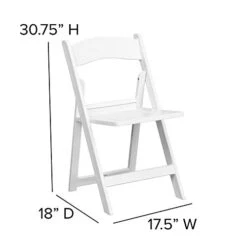 Flash Furniture 2 Pack HERCULES Series 1000 Lb. Capacity White Resin Folding Chair With Slatted Seat -Songmics Furniture Shop 31dkvSPM5aL