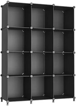 AWTATOS Cube Storage Organizer Modular Storage 12 Cube Bookshelf DIY Plastic Closet Clothes Storage Shelves With Wooden Mallet, Stackable Storage Solution For Home, Office, Bedroom, White 10 AWTATOS Cube Storage Organizer Modular Storage 12 Cube Bookshelf DIY Plastic Closet Clothes Storage Shelves With Wooden Mallet, Stackable Storage Solution For Home, Office, Bedroom, White -Songmics Furniture Shop 31e2V3ynKSL. AC