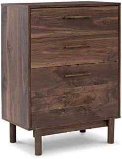 Signature Design By Ashley Brymont Mid-Century Modern 4 Drawer Chest Of Drawers, Dark Gray -Songmics Furniture Shop 31eAasMv0rL. AC