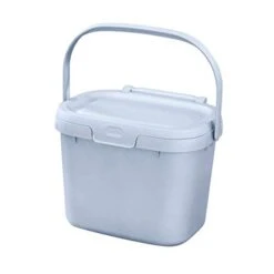 Addis 518384 Eco 100% Recycled Plastic Everyday Kitchen Food Waste Compost Caddy Bin, 4.5 Litre, Light Grey