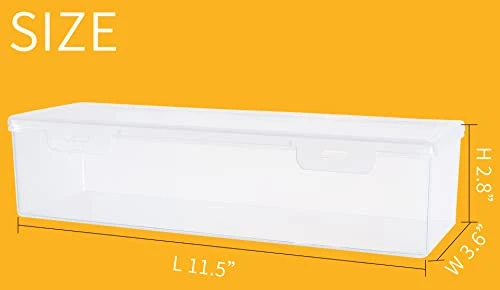 2Pack Small Plastic Clear Storage Box Containers With Lids, Small Bins (11.5x3.6x2.8 In)- Reusable&Stackable Craft Box, Small Items Accessories Storage Organizer For Toy Bricks,Mini Figure,Makeup Tool 2 2Pack Small Plastic Clear Storage Box Containers With Lids, Small Bins (11.5x3.6x2.8 In)- Reusable&Stackable Craft Box, Small Items Accessories Storage Organizer For Toy Bricks,Mini Figure,Makeup Tool - Image 2