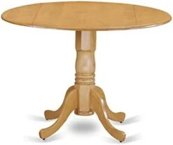 East West Furniture Dinning DMT-ABC-TP Dining Room Table Round Tabletop And 42 X 30-Wire Brush Butter Cream Finish -Songmics Furniture Shop 31ea7BhzYFL. AC