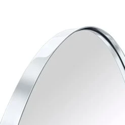 Oval Chrome Metal Framed Bathroom Mirror For Wall In Stainless Steel Modern Farmhouse Bathroom Vanity Mirrors Wall Mounted 20x30'' -Songmics Furniture Shop 31efYQqEQ9L