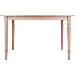 Pemberly Row 47" Transitional Solid Wood Dining Table In Natural