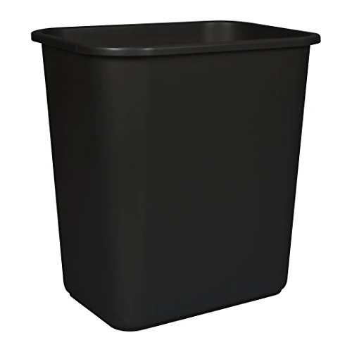 Storex Medium Waste Basket, 15 X 10.5 X 15 Inches, Black, 1 Count (00710A24C) 1 Storex Medium Waste Basket, 15 X 10.5 X 15 Inches, Black, 1 Count (00710A24C)
