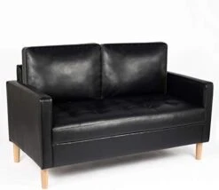 AILEEKISS Mid-Century Sectional Sofa Sets 3 Pieces Faux Leather Loveseat Couches With 2 USB Living Room Furniture Accent Arm Chairs For Small Space, Apartment, Office (1-Seater+1-Seater+3-Seater) -Songmics Furniture Shop 31eyqcIEiWL. AC