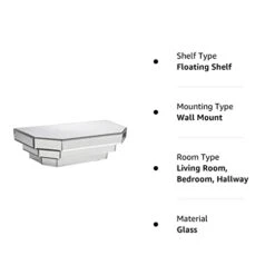 Howard Elliot 11062 Floating Mirrored Wall Shelf For Living Room, Silver Mirror Decorative Wall Shelf For Home Decoration, Bedroom, Entryway, Contemporary Mirror Shelf Wall Decor (6"H X 16"W X 7"D) 9 Howard Elliot 11062 Floating Mirrored Wall Shelf For Living Room, Silver Mirror Decorative Wall Shelf For Home Decoration, Bedroom, Entryway, Contemporary Mirror Shelf Wall Decor (6"H X 16"W X 7"D) -Songmics Furniture Shop 31f1PZzwmHL