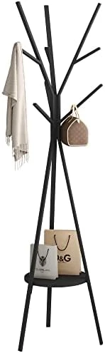 Coat Rack Hat Stand Free Standing Display Hall Tree Metal Hat Hanger Garment Storage Holder With 9 Hooks For Clothes Hats And Scarves In Black,17.72"Wx17.72"Dx70.87"H (Grey) 7 Coat Rack Hat Stand Free Standing Display Hall Tree Metal Hat Hanger Garment Storage Holder With 9 Hooks For Clothes Hats And Scarves In Black,17.72"Wx17.72"Dx70.87"H (Grey) - Image 7