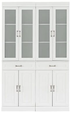 Crosley Furniture Stanton Glass Door Pantry, Set Of 2, White 8 Crosley Furniture Stanton Glass Door Pantry, Set Of 2, White -Songmics Furniture Shop 31fpkGzN7xL
