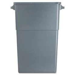 Genuine Joe GJO60465 Plastic Space Saving Waste Container, 23 Gallon Capacity, 23" Width X 30" Height X 11" Depth, Gray
