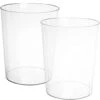 Okllen 2 Pack Plastic Waste Basket, Clear Round Trash Can Small Wastebasket Garbage Container Bin For Bathroom, Bedroom, Kitchen, Home, Office, 7.3" X 8.5" X 10.6"