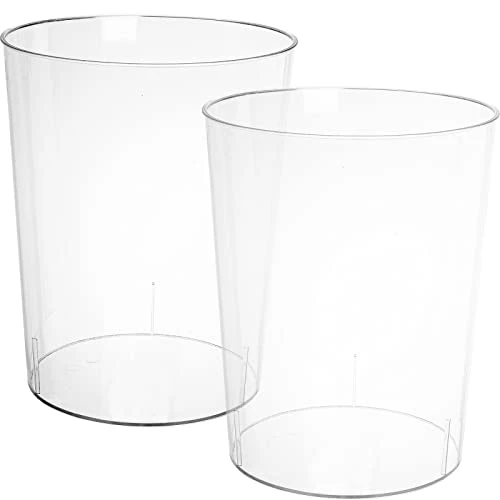 Okllen 2 Pack Plastic Waste Basket, Clear Round Trash Can Small Wastebasket Garbage Container Bin For Bathroom, Bedroom, Kitchen, Home, Office, 7.3" X 8.5" X 10.6" 1 Okllen 2 Pack Plastic Waste Basket, Clear Round Trash Can Small Wastebasket Garbage Container Bin For Bathroom, Bedroom, Kitchen, Home, Office, 7.3" X 8.5" X 10.6"