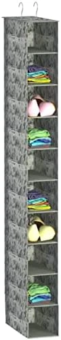 Libeder Hanging Shoe Organizer,10-Shelf Hanging Closet Organizers And Storage Shoes Organizer Shelves Hanging Shoe Rack Holder With 6 Mesh Side Pockets Gray 6 Libeder Hanging Shoe Organizer,10-Shelf Hanging Closet Organizers And Storage Shoes Organizer Shelves Hanging Shoe Rack Holder With 6 Mesh Side Pockets Gray - Image 6