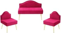 Homtique Velvet Loveseat & Accent Chair 3 Piece Set, Modern Upholstered Living Room Furniture Set, Armless Loveseat Settee With Gold Metal Legs, For Small Space, Bedroom, Apartment, Orange 20 Homtique Velvet Loveseat & Accent Chair 3 Piece Set, Modern Upholstered Living Room Furniture Set, Armless Loveseat Settee With Gold Metal Legs, For Small Space, Bedroom, Apartment, Orange -Songmics Furniture Shop 31fzfkl0mL. AC