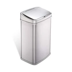 NINESTARS Automatic Touchless Infrared Motion Sensor Trash Can With Stainless Steel Base & Oval, Silver/Black Lid, 21 Gal 18 NINESTARS Automatic Touchless Infrared Motion Sensor Trash Can With Stainless Steel Base & Oval, Silver/Black Lid, 21 Gal -Songmics Furniture Shop 31g12BMWj8L