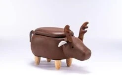 Home 2 Office Cow Ottoman For Kids' Bedroom, Playroom, Nursery, And Living Room, Animal Ottoman With Storage, Footstool For Kids, Black/White -Songmics Furniture Shop 31gAdU73sxL. AC